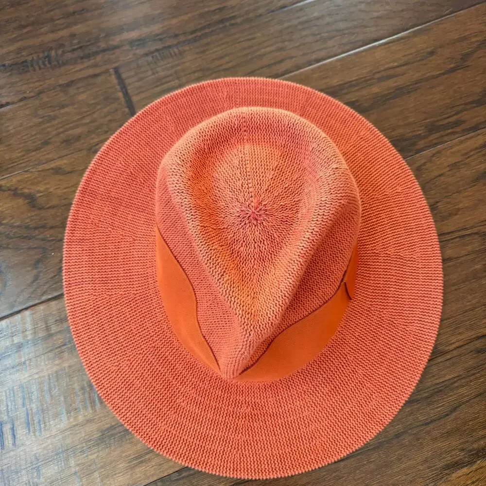 By‎ Anthropologie Women’s Rowan Rancher Hat Orange Resort Wide-Brim Fedora